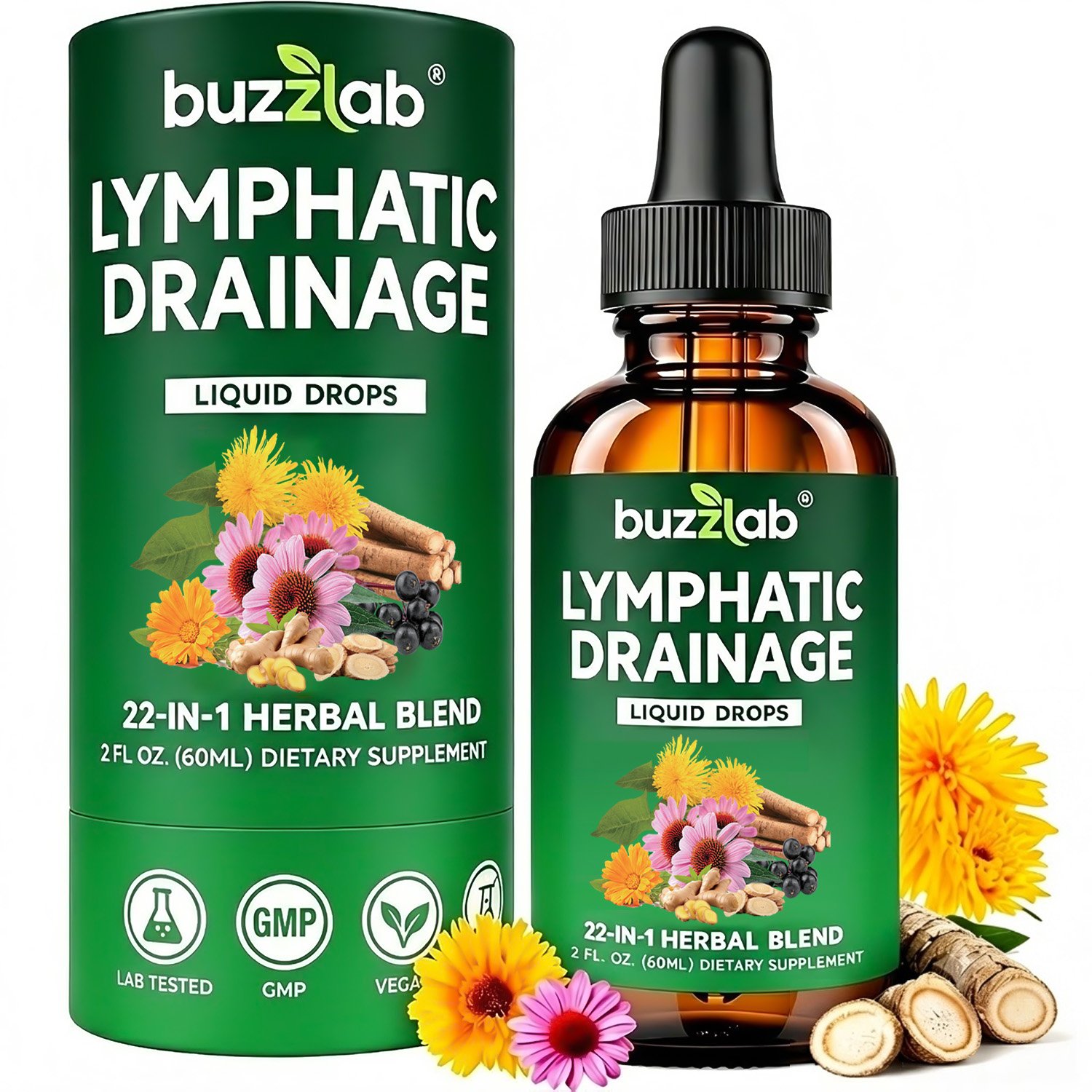 BuzzLab 22-in-1 botanical liquid drops